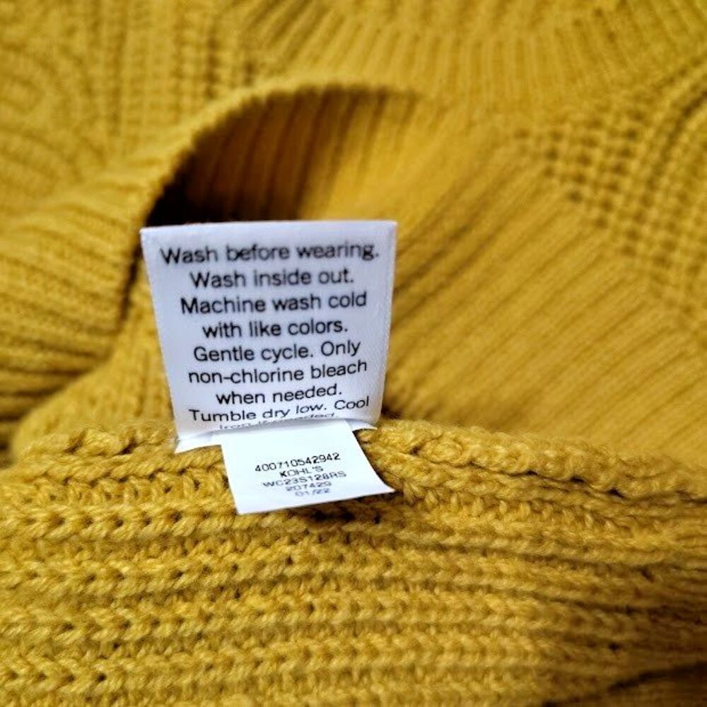Croft & Barrow Gold Sweater S Women's Long Sleeve Knit 36 - Picture 5 of 6